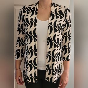 Chico's Travelers Jacket in Size 1. Black and White